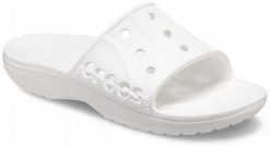 Klapki Dla Dorosłych Crocs Baya II Slide. Czarne klapki Crocs, bez wzorów, z materiału, bez obcasa, bez zapięcia. Za 99.99 zł.