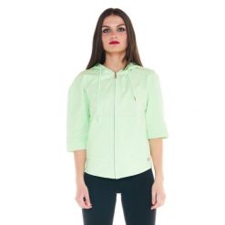 Damska bluza basic 3/4. Zielone bluzy LEONE 1947 APPAREL, l, bez wzorów, z tkaniny, sportowe, bez ramiączek, bez kaptura. W wyprzedaży za 167.70 zł.