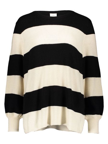 ONLY Sweter w kolorze czarno-kremowym rozmiar: XL-54. Brązowe swetry ONLY, xl, bez wzorów, bez ramiączek. Za 86.99 zł.