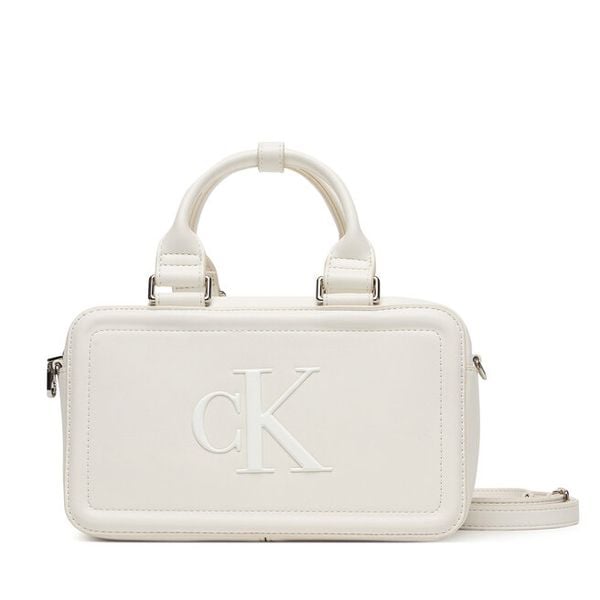 Torebka Calvin Klein. Białe listonoszki Calvin Klein, bez wzorów, bez dodatków. Za 489.99 zł.