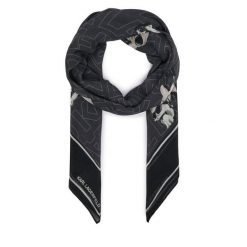 Chusta KARL LAGERFELD. Czarne chusty KARL LAGERFELD, bez wzorów. Za 429.99 zł.