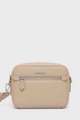 Trussardi torebka kolor żółty. Brązowe listonoszki TRUSSARDI, bez wzorów, na ramię, bez dodatków. W wyprzedaży za 364.99 zł.