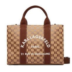 Torebka KARL LAGERFELD. Brązowe torebki klasyczne KARL LAGERFELD, bez wzorów, klasyczne, bez dodatków. Za 649.99 zł.