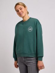 LEE DAMSKA BLUZA LEE ESSENTIAL GRAPHIC SWS EVERGREEN 112350243. Bluzy Lee, s, bez wzorów, bez ramiączek, bez kaptura. Za 189.99 zł.