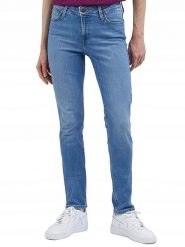 Lee Dżinsy - Skinny fit - w kolorze niebieskim rozmiar: W29/L33. Niebieskie jeansy Lee, l, z aplikacjami, klasyczne, z podwyższonym stanem. Za 122.96 zł.