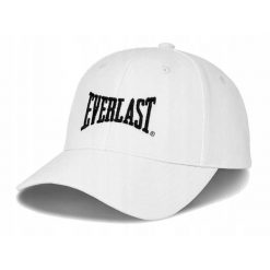 CZAPKA Z DASZKIEM EVERLAST bejsbolówka bawełna sportowa. Białe czapki z daszkiem Everlast, bez wzorów, z bawełny, sportowe. Za 59.00 zł.