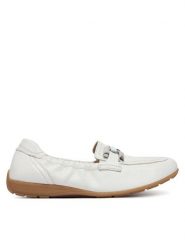 Caprice Półbuty 9-24600-44 Biały. Białe półbuty wsuwane Caprice, bez wzorów, ze skóry, bez obcasa, na płaskiej podeszwie. Za 290.99 zł.