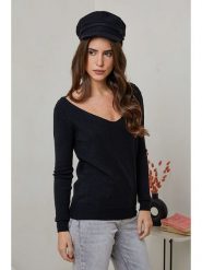 Soft Cashmere Sweter w kolorze czarnym rozmiar: 34/36. Czarne swetry Soft Cashmere, bez wzorów, z kaszmiru, klasyczne, bez ramiączek. Za 145.80 zł.