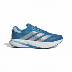 Buty do biegania adidas Duramo Speed 2. Niebieskie buty do biegania adidas, bez wzorów, z materiału, bez zapięcia, do biegania. Za 364.50 zł.
