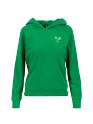 Blutsgeschwister Bluza "Miracle of Wimbledoncourt" w kolorze zielonym rozmiar: XS. Zielone bluzy z kapturem Blutsgeschwister, xs, bez wzorów, z bawełny, z kapturem. Za 128.25 zł.