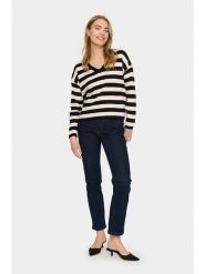 SAINT TROPEZ Sweter w kolorze czarno-beżowym rozmiar: S. Brązowe swetry Saint Tropez, s, bez wzorów, z wiskozy, klasyczne, bez ramiączek. Za 114.95 zł.