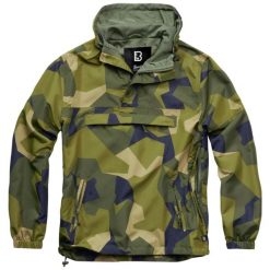 Letnia wodoodporna kurtka z kapturem Brandit. Czarne kurtki Brandit, na lato, m, bez wzorów, z materiału, z kapturem. Za 220.90 zł.