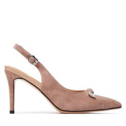 Sandały Loretta Vitale. Brązowe sandały Loretta Vitale, bez wzorów, bez obcasa, na szpilce, bez zapięcia. Za 279.99 zł.