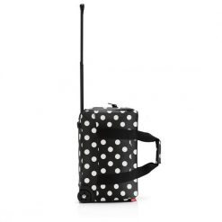 Torba allrounder trolley frame, dots white. Białe torby podróżne Reisenthel, bez wzorów, z materiału. W wyprzedaży za 350.00 zł.