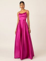 APART Sukienka w kolorze różowym rozmiar: 40. Różowe sukienki Apart, bez wzorów, z satyny, bez kołnierzyka, bez ramiączek, maxi. Za 429.44 zł.