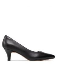 Clarks Półbuty Linvale Jerica 261372084 Czarny. Czarne półbuty wsuwane Clarks, bez wzorów, ze skóry, bez obcasa, na obcasie. Za 289.99 zł.