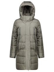 Geographical Norway Płaszcz zimowy "Claudine" w kolorze khaki rozmiar: XXL. Brązowe płaszcze Geographical Norway, na zimę, xxl, bez wzorów, z puchu, bez kaptura. Za 414.33 zł.