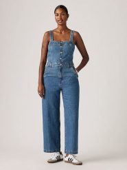 Levi's Kombinezon dżinsowy "Drea" w kolorze niebieskim rozmiar: XS. Niebieskie kombinezony Levi's, s, bez wzorów, z bawełny, bez kołnierzyka, bez ramiączek. Za 194.61 zł.