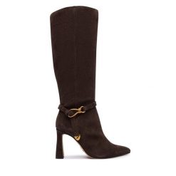 Kozaki Steve Madden. Brązowe kozaki Steve Madden, bez wzorów, bez obcasa, na szpilce, bez zapięcia. Za 859.99 zł.