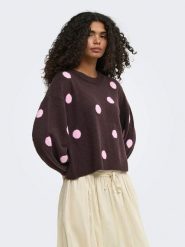 ONLY Sweter w kolorze brązowym rozmiar: XL. Brązowe swetry ONLY, xl, bez wzorów, bez ramiączek. Za 100.45 zł.