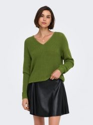 JDY Sweter "Evie" w kolorze oliwkowym rozmiar: XXL. Brązowe swetry JDY, xxl, bez wzorów, bez ramiączek. Za 104.95 zł.