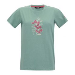 T-shirt Damski Kwiecisty Filandra VX. Zielone t-shirty Regatta, bez wzorów, casualowe, bez kołnierzyka, bez ramiączek. Za 67.99 zł.