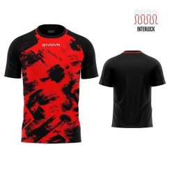 Givova Art Interlock Red-black 2xl Sports T-shirt. Czarne t-shirty Givova, xl, bez wzorów, sportowe, bez kołnierzyka, bez ramiączek. Za 60.95 zł.