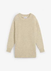 Ciepły sweter 2 w 1, ciążowy i do karmienia piersią. Zielone swetry bonprix, bez wzorów, moda ciążowa, bez ramiączek. Za 122.99 zł.