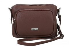 Listonoszka skórzana BARBERINI'S brązowa 990-6. Brązowe shopper bag Barberinis, bez wzorów, ze skóry, biznesowe, małe, bez dodatków. Za 239.99 zł.