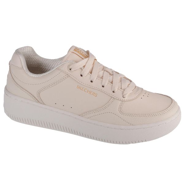 Buty sportowe do chodzenia damskie, Sport Court 2.0 - Core Essential. Brązowe buty sportowe lifestyle Skechers, bez wzorów, sportowe, bez zapięcia, skechers sport. Za 229.99 zł.
