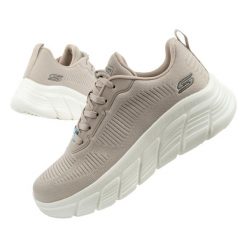 Buty sportowe sneakersy damskie Skechers Bobs B Flex. Brązowe buty treningowe Skechers, bez wzorów, bez zapięcia. Za 269.00 zł.