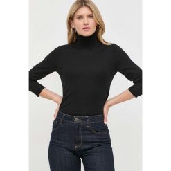 Max Mara Leisure sweter wełniany damski kolor czarny lekki z golfem. Czarne swetry Max Mara Leisure, m, bez wzorów, z dzianiny, bez ramiączek. W wyprzedaży za 689.99 zł.