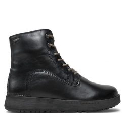 Botki Josef Seibel. Czarne botki Josef Seibel, bez wzorów, bez obcasa, na płaskiej podeszwie, bez zapięcia. Za 399.99 zł.