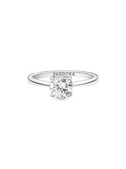 Pandora Srebrny pierścionek z cyrkonią rozmiar: 56. Szare pierścionki Pandora, z cyrkonią, srebrne. Za 230.59 zł.