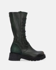 ZIELONE WORKERY DAMSKIE D237 VIN-C ARMY. Zielone botki Venezia, bez wzorów, ze skóry, bez obcasa, bez zapięcia. Za 559.00 zł.