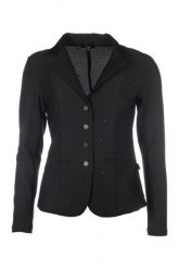 Damska kurtka konkursowa HKM Crystal. Czarne kurtki HKM, z aplikacjami, z materiału, eleganckie, bez kaptura. Za 541.95 zł.