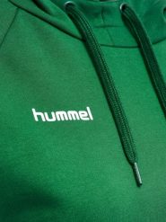 Bluza do piłki ręcznej damska Hummel hml GO z kapturem. Zielone bluzy Hummel, na wiosnę, s, z aplikacjami, z bawełny, eleganckie, bez ramiączek, z kapturem. Za 217.50 zł.