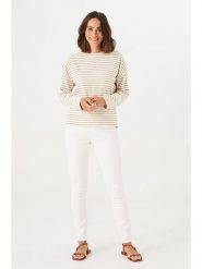 Garcia Dżinsy - Skinny fit - w kolorze białym rozmiar: W28. Białe jeansy Garcia, z aplikacjami, ze skóry, klasyczne, z podwyższonym stanem. Za 114.17 zł.