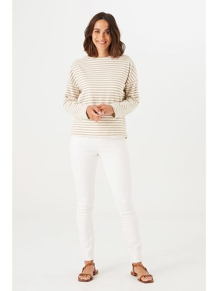 Garcia Dżinsy - Skinny fit - w kolorze białym rozmiar: W28. Białe jeansy Garcia, z aplikacjami, ze skóry, klasyczne, z podwyższonym stanem. Za 114.17 zł.