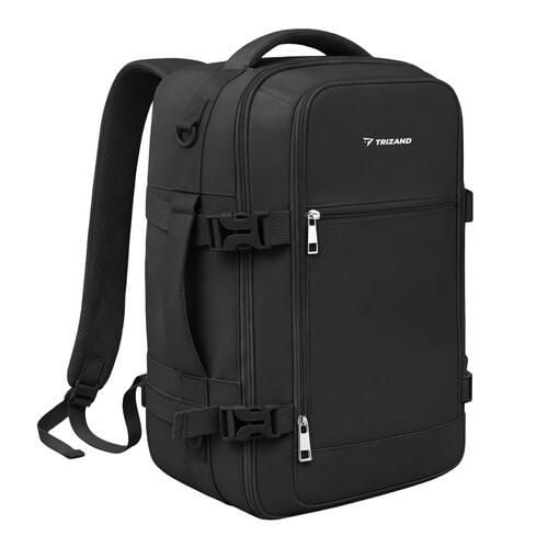 Plecak 20 litrów, torba podróżna, czarny, unisex. Czarne torby podróżne TRIZAND, bez wzorów, z materiału, na ramię. Za 169.00 zł.