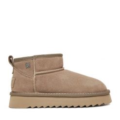 Śniegowce Nine West. Brązowe śniegowce Nine West, bez wzorów, bez zapięcia. Za 259.99 zł.