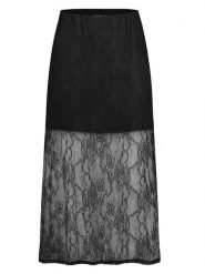 Sublevel Spódnica w kolorze czarnym rozmiar: L/XL. Czarne spódnice Sublevel, na co dzień, l, bez wzorów, z koronki, midi, proste. Za 104.99 zł.