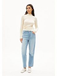 Armedangels Sweter ''Alaania'' w kolorze kremowym rozmiar: XL. Brązowe swetry ARMEDANGELS, xl, bez wzorów, z bawełny, bez ramiączek. Za 199.95 zł.