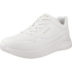 Buty do chodzenia damskie Skechers Uno Lite. Białe buty sportowe lifestyle Skechers, bez wzorów, ze skóry ekologicznej, bez zapięcia, trekkingowe, skechers sport. Za 319.25 zł.