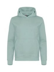 Clique Miami Hoody Junior - bluza z kapturem z mieszanki bawełny – Sage Green. Zielone bluzy CLIQUE, bez wzorów, z bawełny, bez ramiączek, z kapturem. Za 154.12 zł.