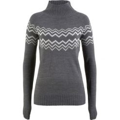 Sweter bonprix szary melanż - biel wełny. Swetry marki INESIS. Za 69.99 zł.