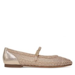 Baleriny Tamaris. Brązowe baleriny Tamaris, bez wzorów, bez obcasa, bez zapięcia. Za 159.99 zł.