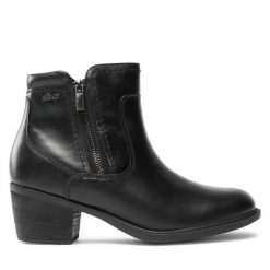 Botki Clarks. Czarne botki Clarks, bez wzorów, bez obcasa, na słupku, bez zapięcia. Za 339.99 zł.