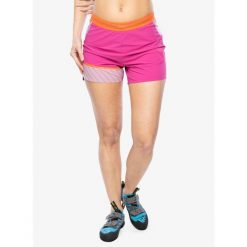 Spodenki wspinaczkowe damskie La Sportiva Comp Short. Czerwone szorty La Sportiva, bez wzorów. Za 240.99 zł.