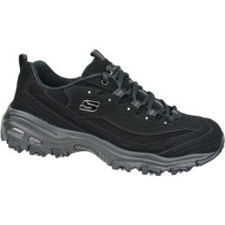 Buty sportowe Sneakersy damskie, Skechers D'Lites-Play On. Czarne buty sportowe lifestyle Skechers, bez wzorów, z nubiku, bez zapięcia, trekkingowe. Za 289.99 zł.